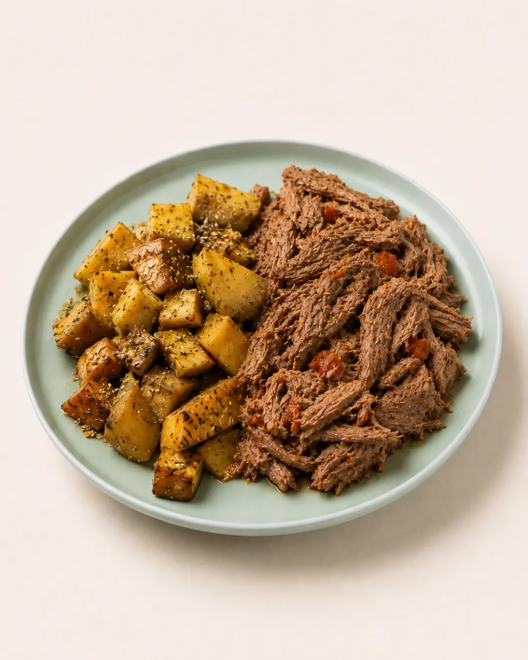 Bondiola braseada con batatas asadas — vianda saludable congelada de Hakora Cocina