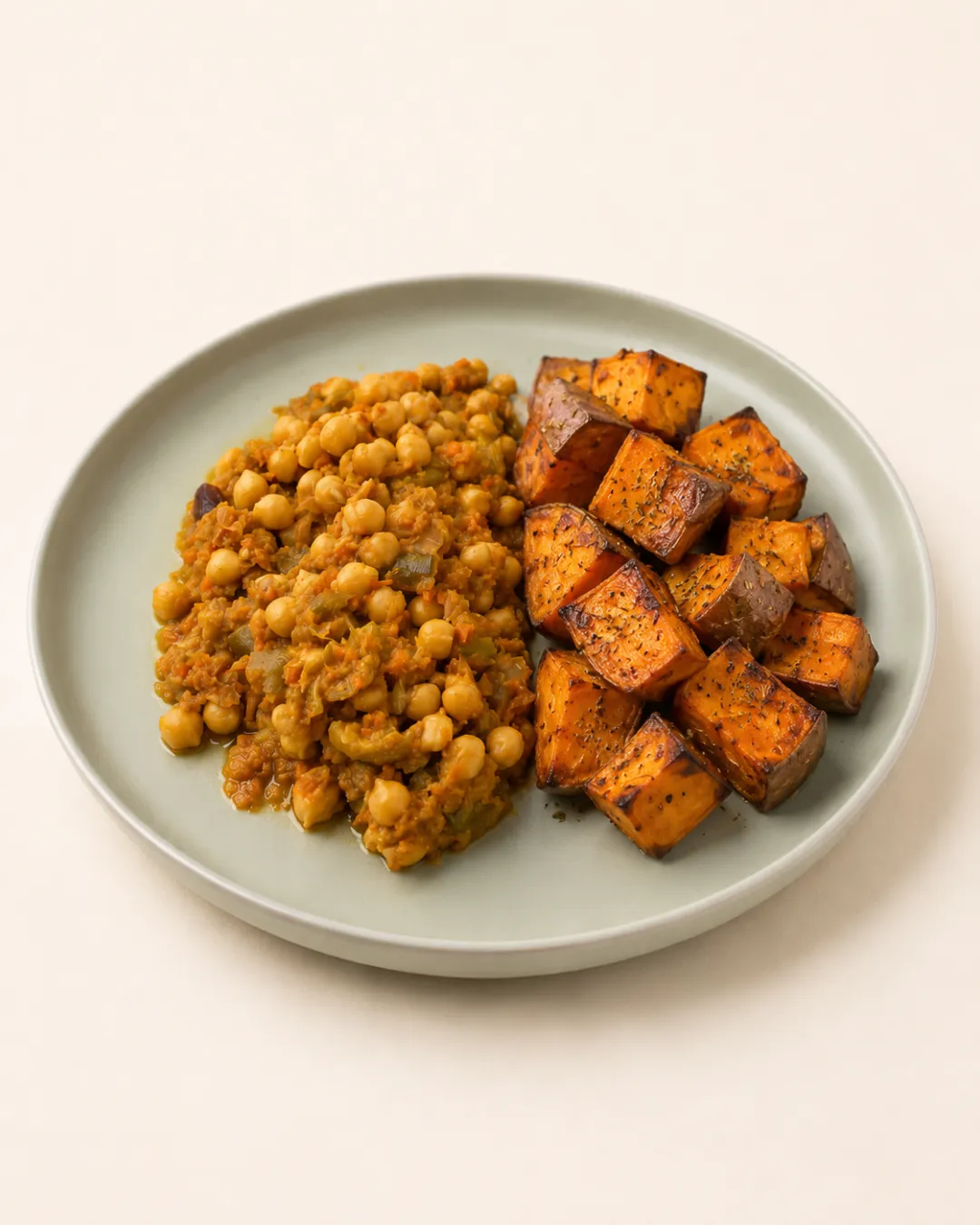 Curry de garbanzos con batatas asadas — vianda saludable congelada de Hakora Cocina