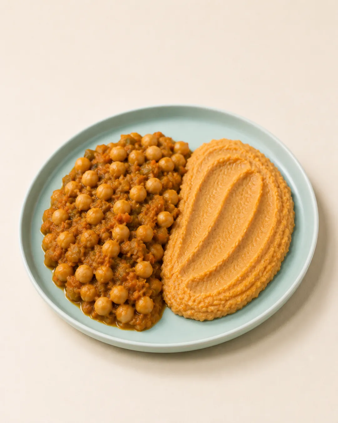 Curry de garbanzos con puré de batatas — vianda saludable congelada de Hakora Cocina