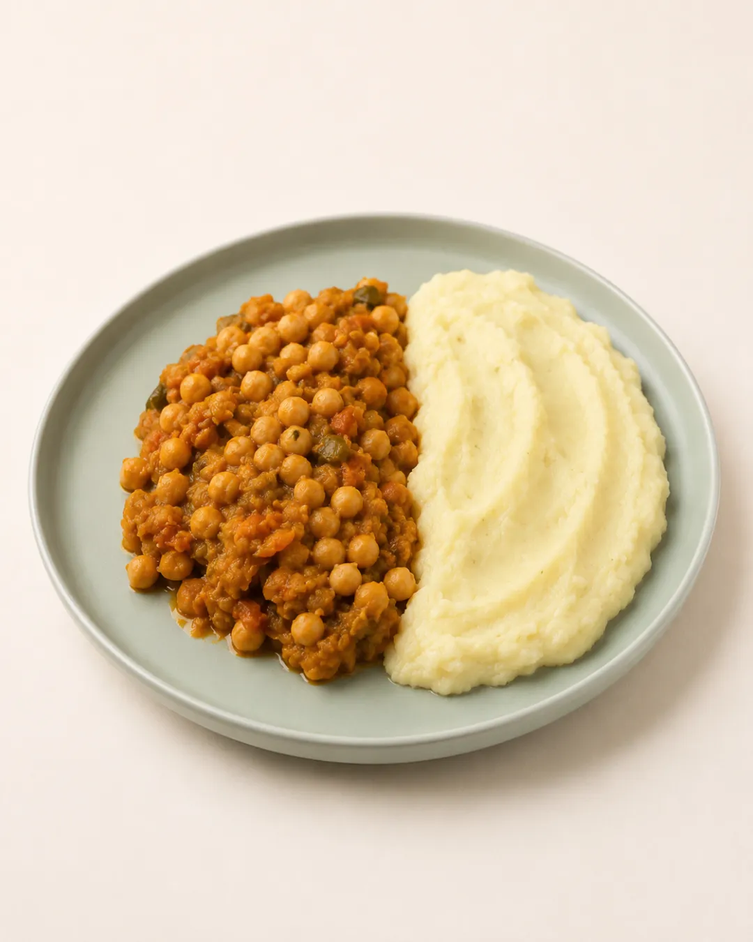 Curry de garbanzos con puré de papa — vianda saludable congelada de Hakora Cocina