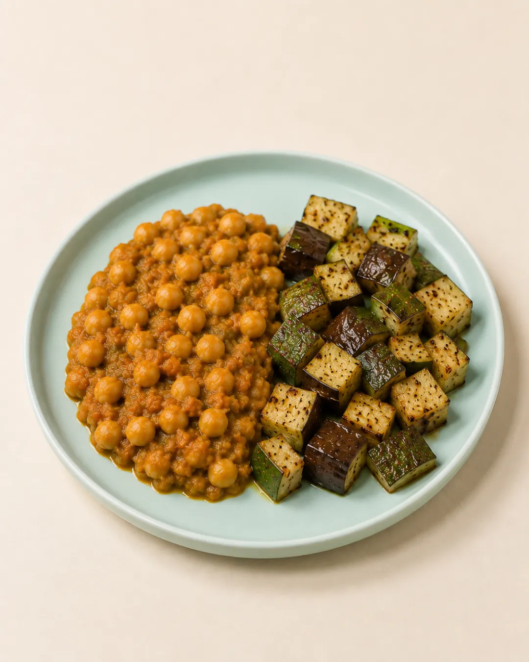 Curry de garbanzos con vegetales grillados — vianda saludable congelada de Hakora Cocina