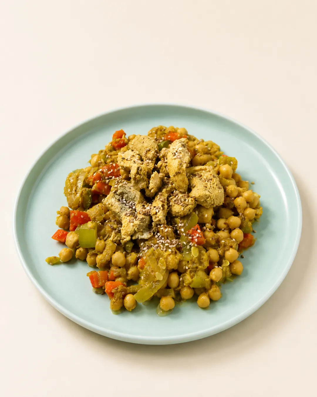 Curry de garbanzos, pollo y vegetales — vianda saludable congelada de Hakora Cocina