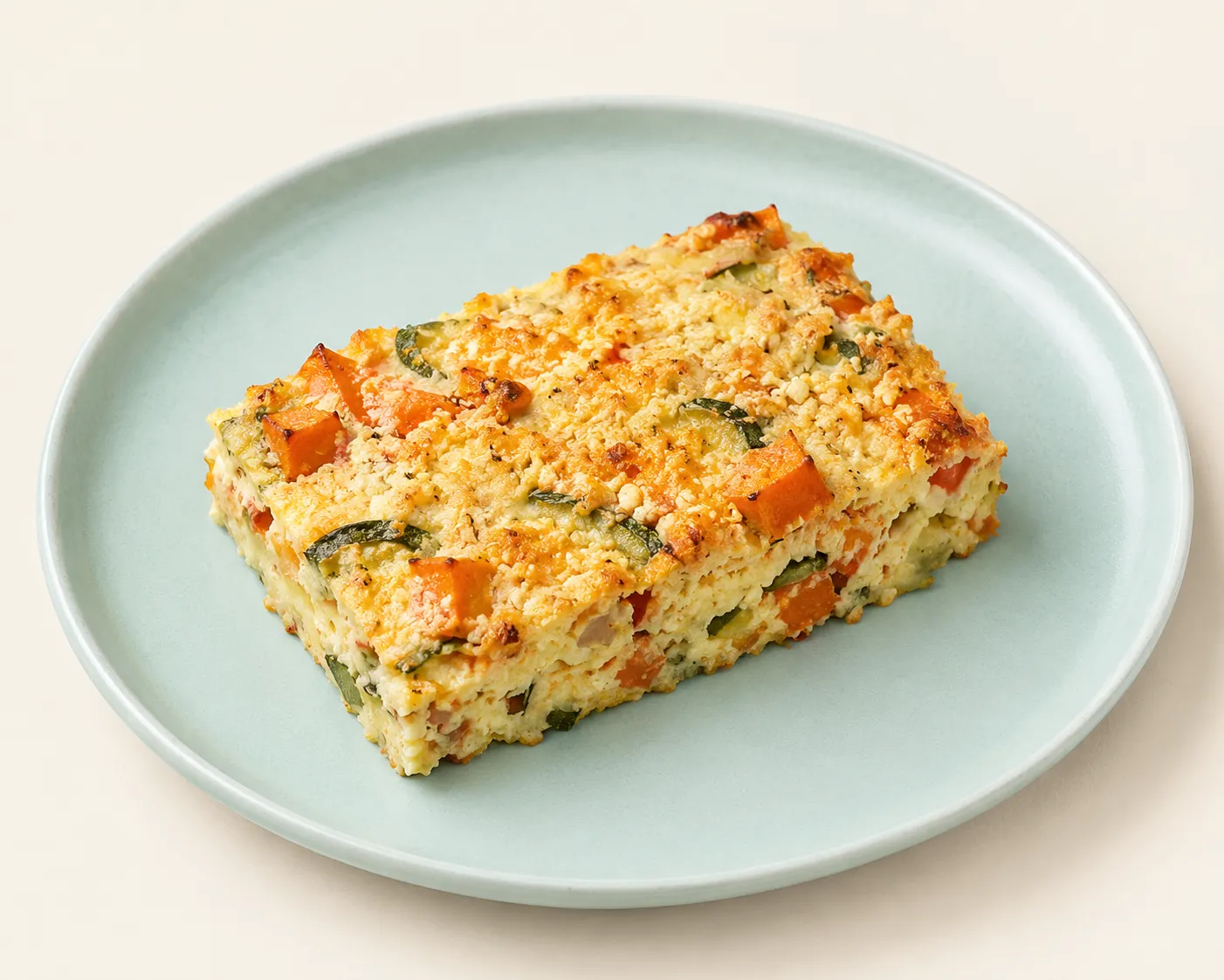 Budín de ricota, huevo y vegetales