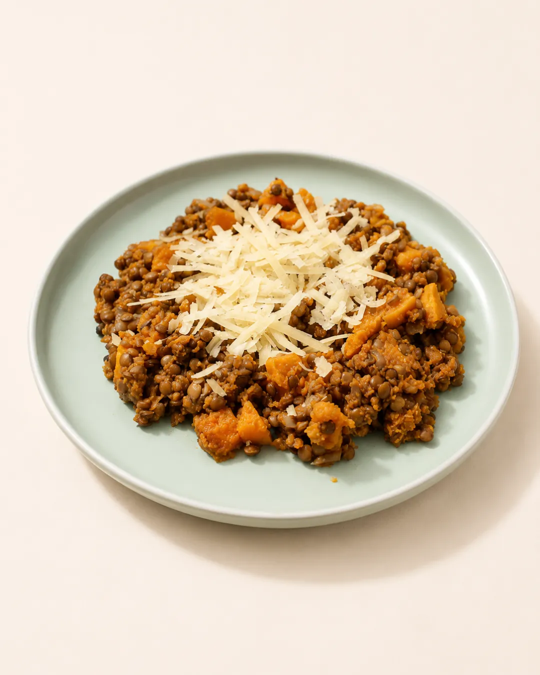 Lentejas con calabaza caramelizada y queso reggianito — vianda saludable congelada de Hakora Cocina