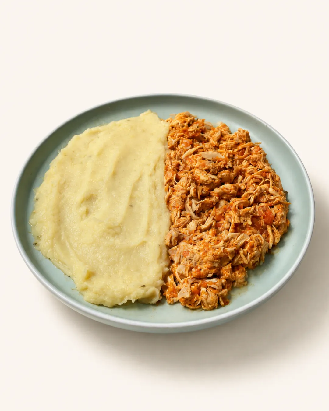 Pollo desmechado con puré de papa — vianda saludable congelada de Hakora Cocina